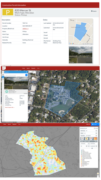 Three Permitting Screen Shots