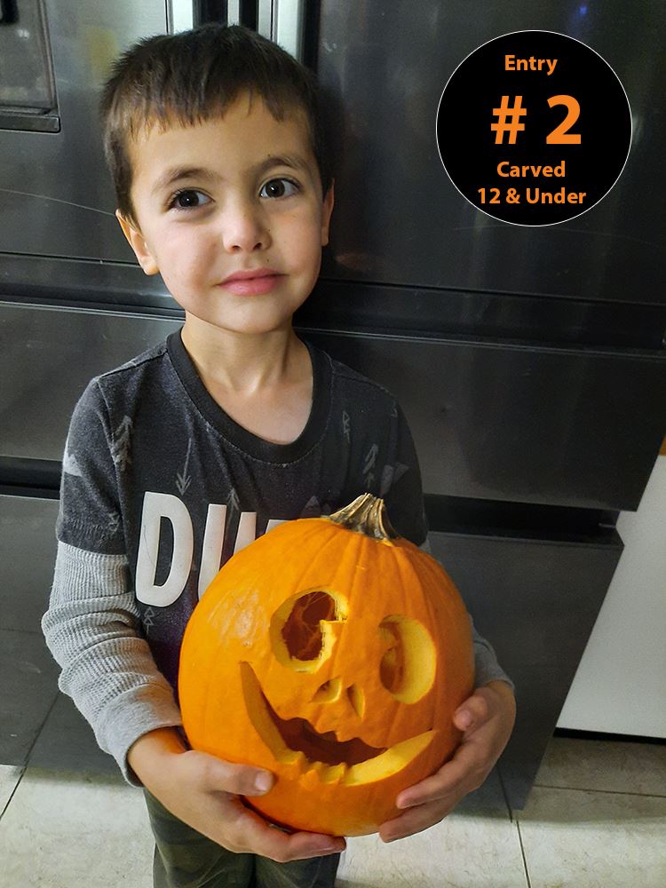 Carved Pumpkin (Ages 12 and Under) Entry 2- Frank