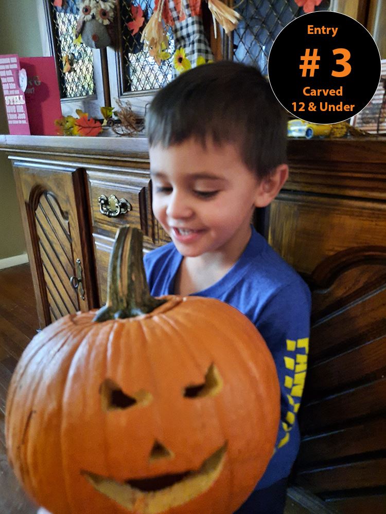 Carved Pumpkin (Ages 12 and Under) Entry 3 - Jason 